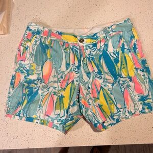 Lilly Pulitzer Blue and Pink Bermudas Shorts